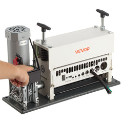 Electric Wire Stripper Machine, 1.5-40 mm, 11 Channel Automatic Copper Cable Stripper, 370W Wire Stripper Tool with Manual Hand Crank Mode, Emergency Stop Button, for Scrap Copper Recycling
