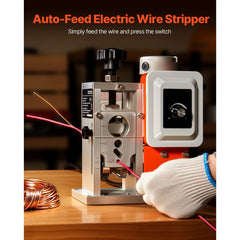 Electric Wire Stripping Machine, 1.5-40 mm, 400W Automatic Motorized Cable Stripper, 9.84 IPS (15 m/min) Wire Peeler with Alloy Blades, V-Shaped Rollers, Cooling Fan, for Scrap Copper Recycling