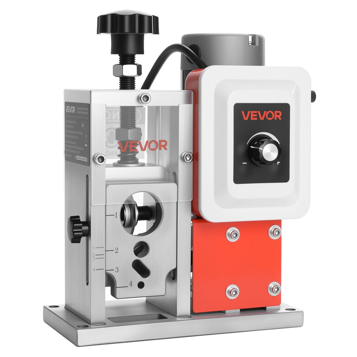 Electric Wire Stripping Machine, 1.5-40 mm, 400W Automatic Motorized Cable Stripper, 9.84 IPS (15 m/min) Wire Peeler with Alloy Blades, V-Shaped Rollers, Cooling Fan, for Scrap Copper Recycling
