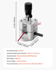 Manual Wire Stripping Machine, 1.5-25 mm, Portable Copper Stripper with Hand Crank or Drill Powered, 64Mn Quenched Blades, 45# Steel Rollers, ABS & PC Wire Peeler, for Scrap Copper Recycling