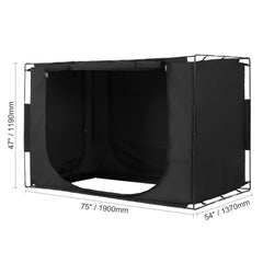 3 Doors Bed Tent Breathable Tent 70% Blackout with 9.5 mm Fiber Poles