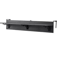 Balcony Hanging Table, 12 x 48 in Folding Balcony Railing Table, Outdoor Balcony Bar Table for Railings, 50 lbs Loading, Fit Railing from 1" to 4.3", Serving Table for Patio & Deck