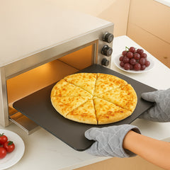 Pizza Steel, 20" x 14" x 3/8" Pizza Steel Plate for Oven, Pre-Seasoned Carbon Steel Pizza Baking Stone with 20X Higher Conductivity, Heavy Duty Rustproof Pizza Pan for Outdoor Grill, Indoor Oven