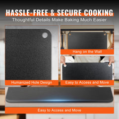 Pizza Steel, 20" x 14" x 3/8" Pizza Steel Plate for Oven, Pre-Seasoned Carbon Steel Pizza Baking Stone with 20X Higher Conductivity, Heavy Duty Rustproof Pizza Pan for Outdoor Grill, Indoor Oven