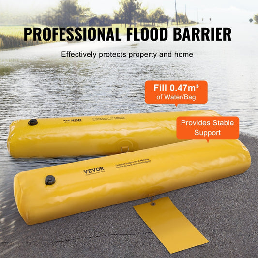 Flood Barriers, Sandbag Alternative Flood Bags 4 Pack, Flood Barrier for Home, Water Barriers for Flooding, Doorway, Driveway(4FTx6in)