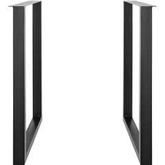 711.2MM Adjustable Furniture Legs, Square Reinforced Steel Office Table legs Set of 2 for DIY, Max Load 453.6KG Heavy Duty Desk Legs, Quick Instalation & Rich Accessories Legs Black