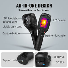 Infrared Thermal Imager Visible Light Camera 2MP IR Resolution 240x180