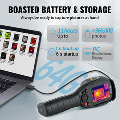 Infrared Thermal Imager Visible Light Camera 2MP IR Resolution 240x180