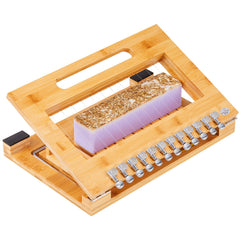 Soap Cutter, Cut 1-12 Bars, Precisely and Accurately Cut 1 Inch Bars, Bamboo Soap Slicer With Steel Wire, Multi Handmade Soap Wire Cutter for Loaf Candles Cheese Butter DIY Making Tool