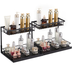 2-Tier Wire Pull Out Cabinet Under Sink Basket Organizer 10.7"x14.2" 2PCS
