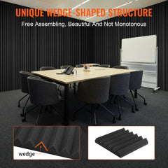 Acoustic Foam Panels 36 Pack 12 x 12 x 2 in for Studio Wall and Ceiling
