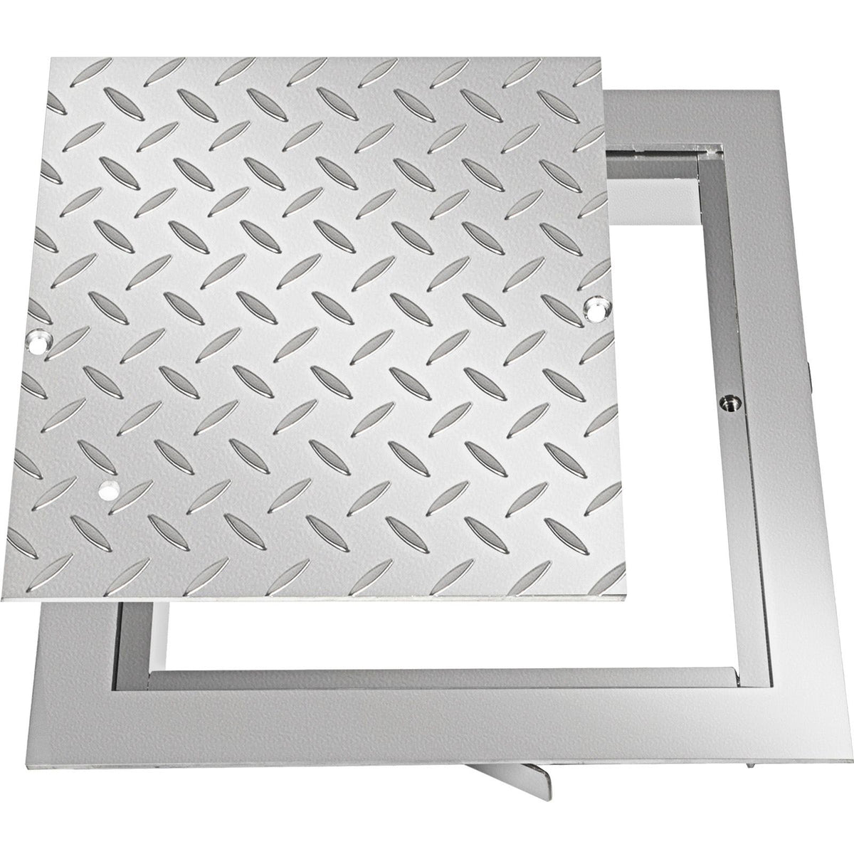 Recessed Manhole Cover 11.8\"x11.8\" Clear Opening, Galvanized Steel Drain Cover Overall Size 14.5\"x14.5\", Sealed Square Manhole Cover and Frame, Steel Man Hole Lid Inspection Access for Boat/