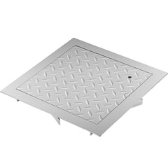 Recessed Manhole Cover 11.8\"x11.8\" Clear Opening, Galvanized Steel Drain Cover Overall Size 14.5\"x14.5\", Sealed Square Manhole Cover and Frame, Steel Man Hole Lid Inspection Access for Boat/