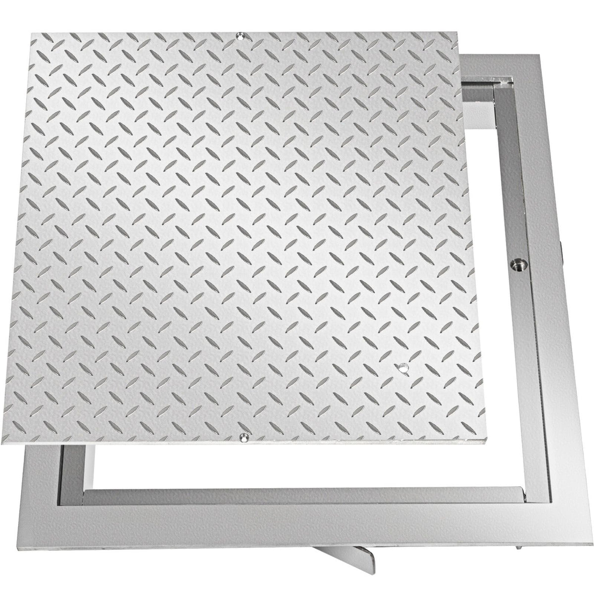 Recessed Manhole Cover 60 x 60 cm Clear Opening, Galvanized Steel Drain Cover Overall Size 67 x 67 cm, Sealed Square Manhole Cover and Frame, Steel Man Hole Lid Inspection Access for Boat/