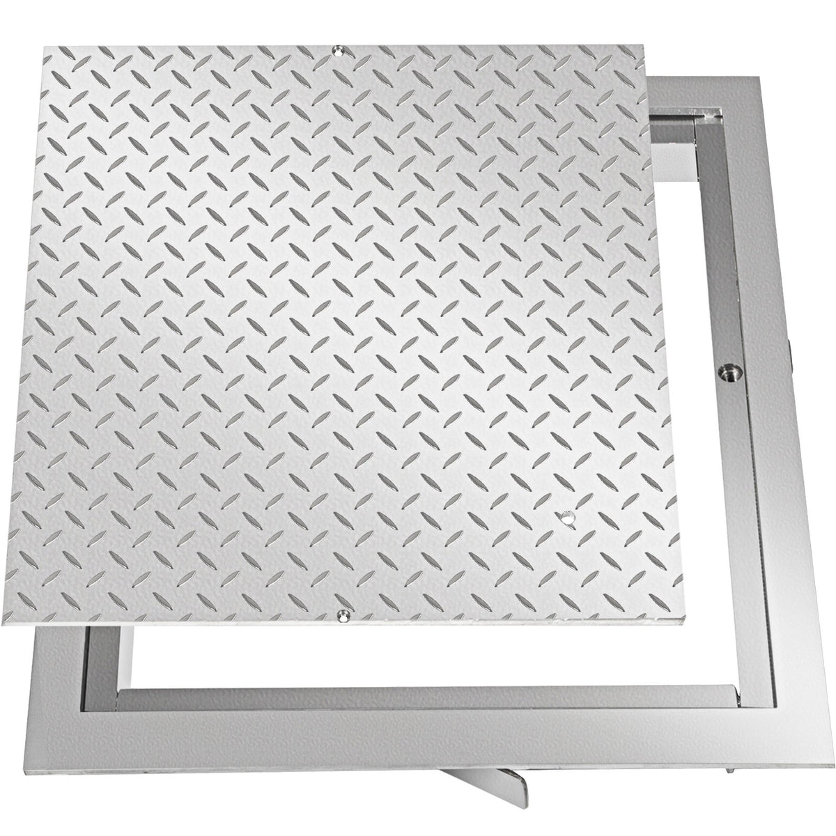 Recessed Manhole Cover 60 x 60 cm Clear Opening, Galvanized Steel Drain Cover Overall Size 67 x 67 cm, Sealed Square Manhole Cover and Frame, Steel Man Hole Lid Inspection Access for Boat/