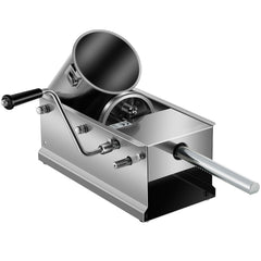 Manual Sausage Stuffer, 3 L / 7 LBS Horizontal Sausage Machine, Dual-Speed Meat Stuffer, Made of Food-Grade 304 Stainless Steel, Includes 5 Stuffing Tubes, for Home Kitchen Restaurant Commercial