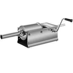 Manual Sausage Stuffer, 3 L / 7 LBS Horizontal Sausage Machine, Dual-Speed Meat Stuffer, Made of Food-Grade 304 Stainless Steel, Includes 5 Stuffing Tubes, for Home Kitchen Restaurant Commercial