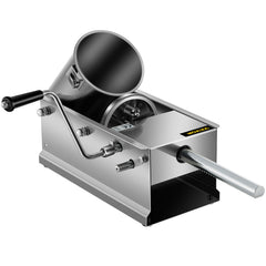 Manual Sausage Stuffer, 3 L / 7 LBS Horizontal Sausage Machine, Dual-Speed Meat Stuffer, Made of Food-Grade 304 Stainless Steel, Includes 5 Stuffing Tubes, for Home Kitchen Restaurant Commercial