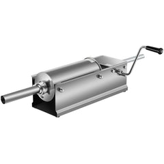 Manual Sausage Stuffer, 5 L / 11 LBS Horizontal Sausage Machine, Dual-Speed Meat Stuffer, Made of Food-Grade 304 Stainless Steel, Includes 5 Stuffing Tubes, for Home Kitchen Restaurant Commercia
