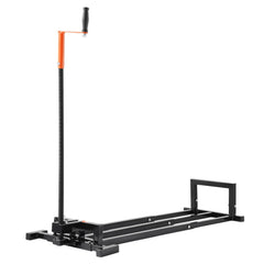 Ride on Lawn Mower Lift Jack, 880 Lbs Weight Capacity, Telescopic Maintenance Jack with Crank Handle & Power Tool Handle, Foldable Lawn Tractor Lifter for Lawn Mowers and Garden Tractors, Black