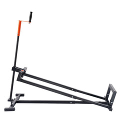 Ride on Lawn Mower Lift Jack, 880 Lbs Weight Capacity, Telescopic Maintenance Jack with Crank Handle & Power Tool Handle, Foldable Lawn Tractor Lifter for Lawn Mowers and Garden Tractors, Black