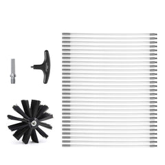 12.2M Dryer Vent Cleaner Kit, 29 Pieces Duct Cleaning Brush, Reinforced Nylon Dryer Vent Brush, Dryer Cleaning Tools Lint Remover with Flexible Lint Trap Brush, Clamp Connectors