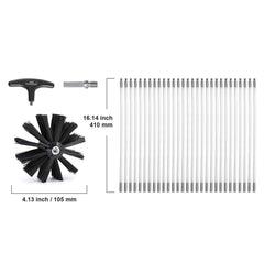 12.2M Dryer Vent Cleaner Kit, 29 Pieces Duct Cleaning Brush, Reinforced Nylon Dryer Vent Brush, Dryer Cleaning Tools Lint Remover with Flexible Lint Trap Brush, Clamp Connectors