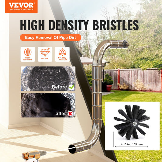 15.24M Dryer Vent Cleaner Kit, 37 Pieces Duct Cleaning Brush, Reinforced Nylon Dryer Vent Brush, Dryer Cleaning Tools Lint Remover with Flexible Lint Trap Brush, Clamp Connectors