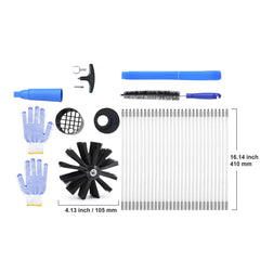 12.2M Dryer Vent Cleaner Kit, 29 Pieces Duct Cleaning Brush, Reinforced Nylon Dryer Vent Brush with Complete Accessories, Dryer Cleaning Kit with Flexible Lint Trap Brush, Clamp Connectors