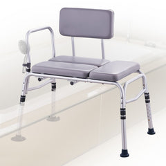 Tub Transfer Bench for Bathtub 500lbs, Shower Seats for Adults, Lightweight Shower Bench for Elderly and Disabled with Padded Seat, Non-Slip Bath Seats with Armrest and Reversible Backrest