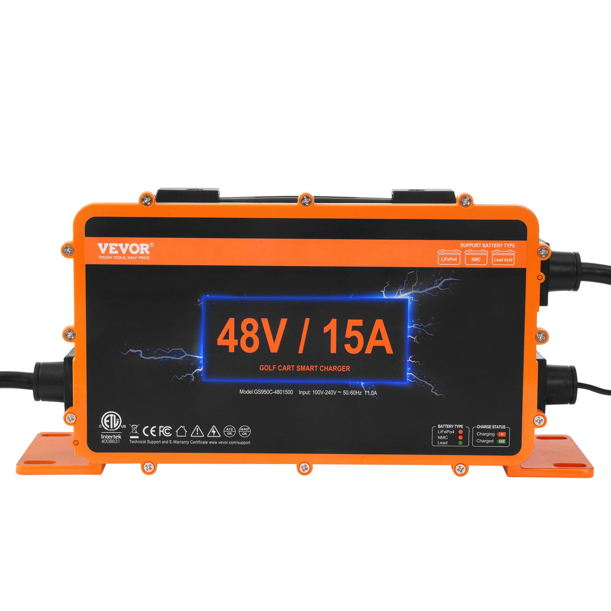 15 AMP Golf Cart Smart Battery Charger for EZGO TXT RXV IP67 ETL