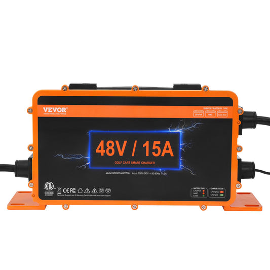 15 AMP Golf Cart Smart Battery Charger for Yamaha G29 Plug IP67