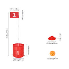 Backyard Golf Game 3 Hole Portable Bucket Golf Game for Kids and Adults