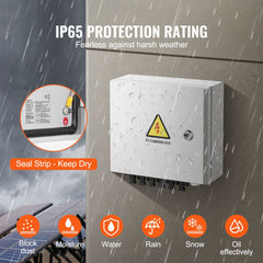 Solar PV Combiner Box 6 String 15A for Solar Panel System Steel Case IP65