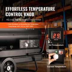 100000Btu Kerosene/Diesel Forced Air Torpedo Space Heater with Thermostat