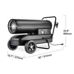 100000Btu Kerosene/Diesel Forced Air Torpedo Space Heater with Thermostat