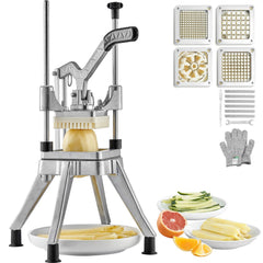 Commercial Chopper Commercial Vegetable Chopper with 4 Blades Fruits Dicer