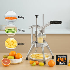 Commercial Chopper Commercial Vegetable Chopper with 4 Blades Fruits Dicer