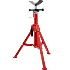V Head Pipe Stand 1/8-12 inch Capacity, Adjustable Height 28-52 inch, Pipe Stands 2500 lbs Load Capacity, Portable Folding Pipe Stands, Carbon Steel Body More Durable