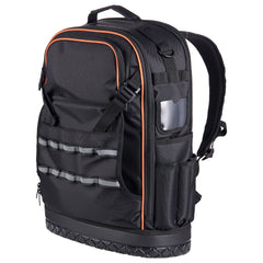 Tool Backpack, 65 Pockets, Heavy-duty Tools Storage Organizer Work Bags with Laptop Compartment & Molded Base, Electrician Jobsite Backpack for Electrician, Repairman, and HVAC Techs