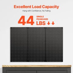 Metal Pegboard Panels609.6 x 304.8 mm3 Panels Wall Organizer for Home
