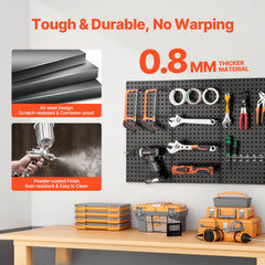 Metal Pegboard Panels609.6 x 304.8 mm3 Panels Wall Organizer for Home
