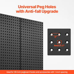Metal Pegboard Panels609.6 x 304.8 mm3 Panels Wall Organizer for Home