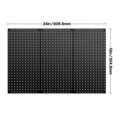 Metal Pegboard Panels609.6 x 304.8 mm3 Panels Wall Organizer for Home