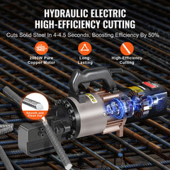 2000W Electric Hydraulic Rebar Cutter Cutting up to 1.1 Inch 5-28mm