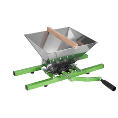 1.8 Gal/7L Fruit and Apple Crusher, Large Manual Grinder, Stainless Steel Fruit Scratter Pulper for Wine Cider Apple Grape Pressing, with Roller Handle for Kitchen Home, Green