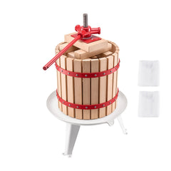 Fruit Wine Press Manual Press for Wine Making 3.2 Gal/12L Wood Basket