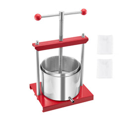 Fruit Wine Press Manual Press for Wine Making 1.6 Gal/6L Stainless Steel