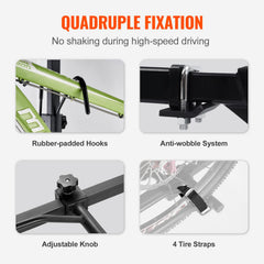 2-Bike Rack Hitch Mount Folding Carrier Car Truck SUV 1.25