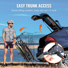 2-Bike Rack Hitch Mount Folding Carrier Car Truck SUV 1.25